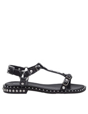ASH SANDALO PODIUM CON BORCHIE APPLICATE IN PELLE COLORE NERO