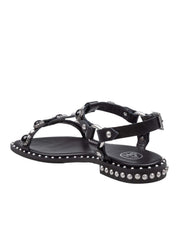 ASH SANDALO PODIUM CON BORCHIE APPLICATE IN PELLE COLORE NERO