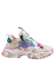 JOIA SNEAKERS IN MIX DI MATERIALI MULTICOLOR 2601 W028