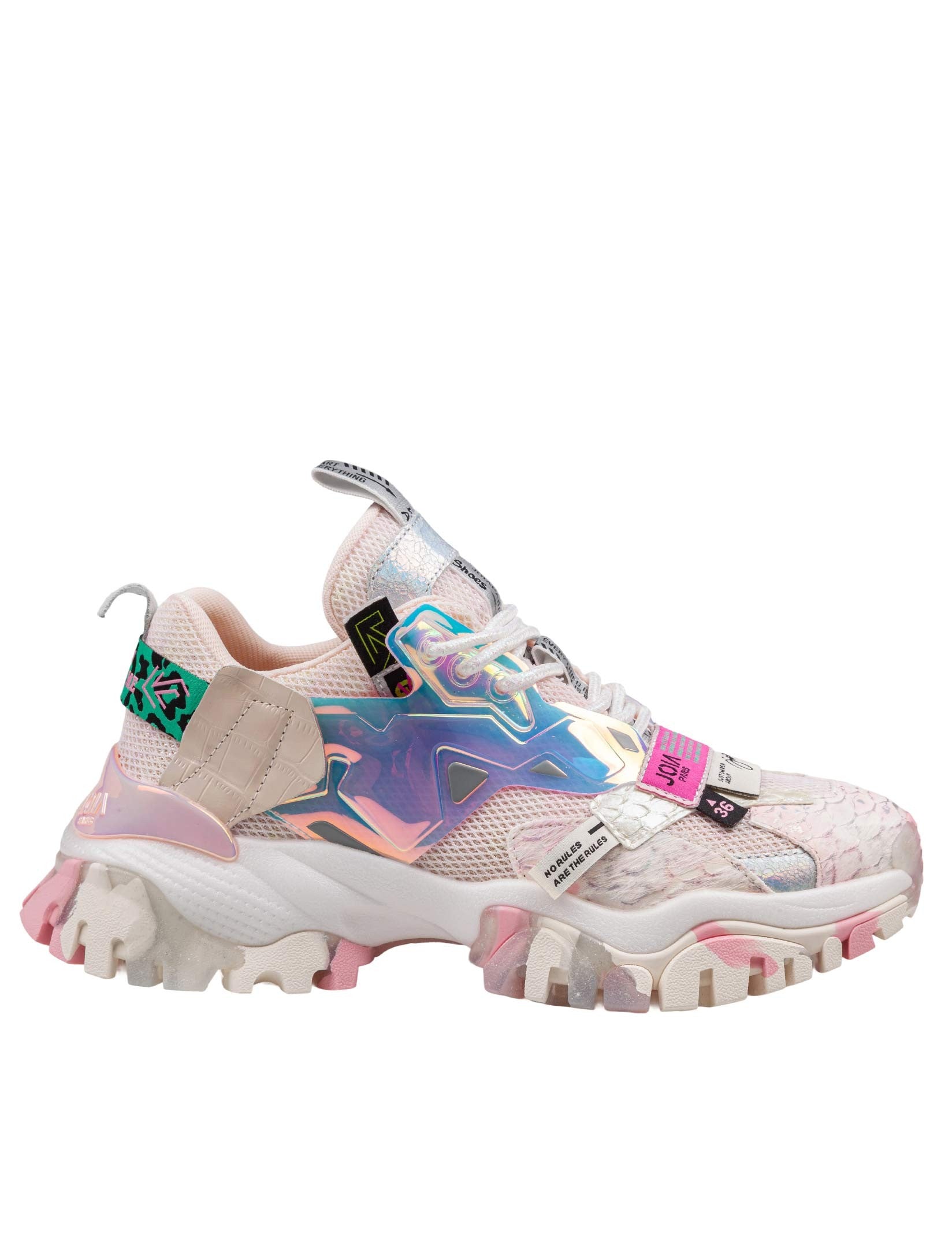 JOIA SNEAKERS IN MIX DI MATERIALI MULTICOLOR 2601 W028