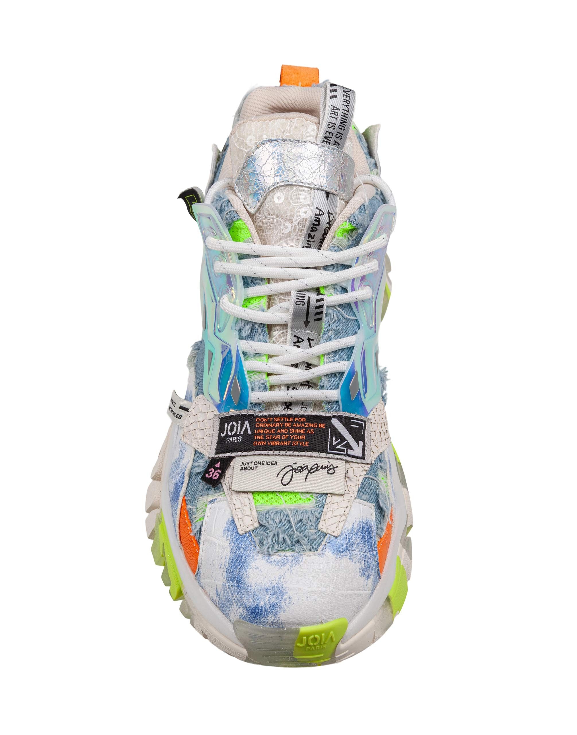 JOIA MULTICOLOR MIXED-MATERIAL SNEAKERS 2601 W030