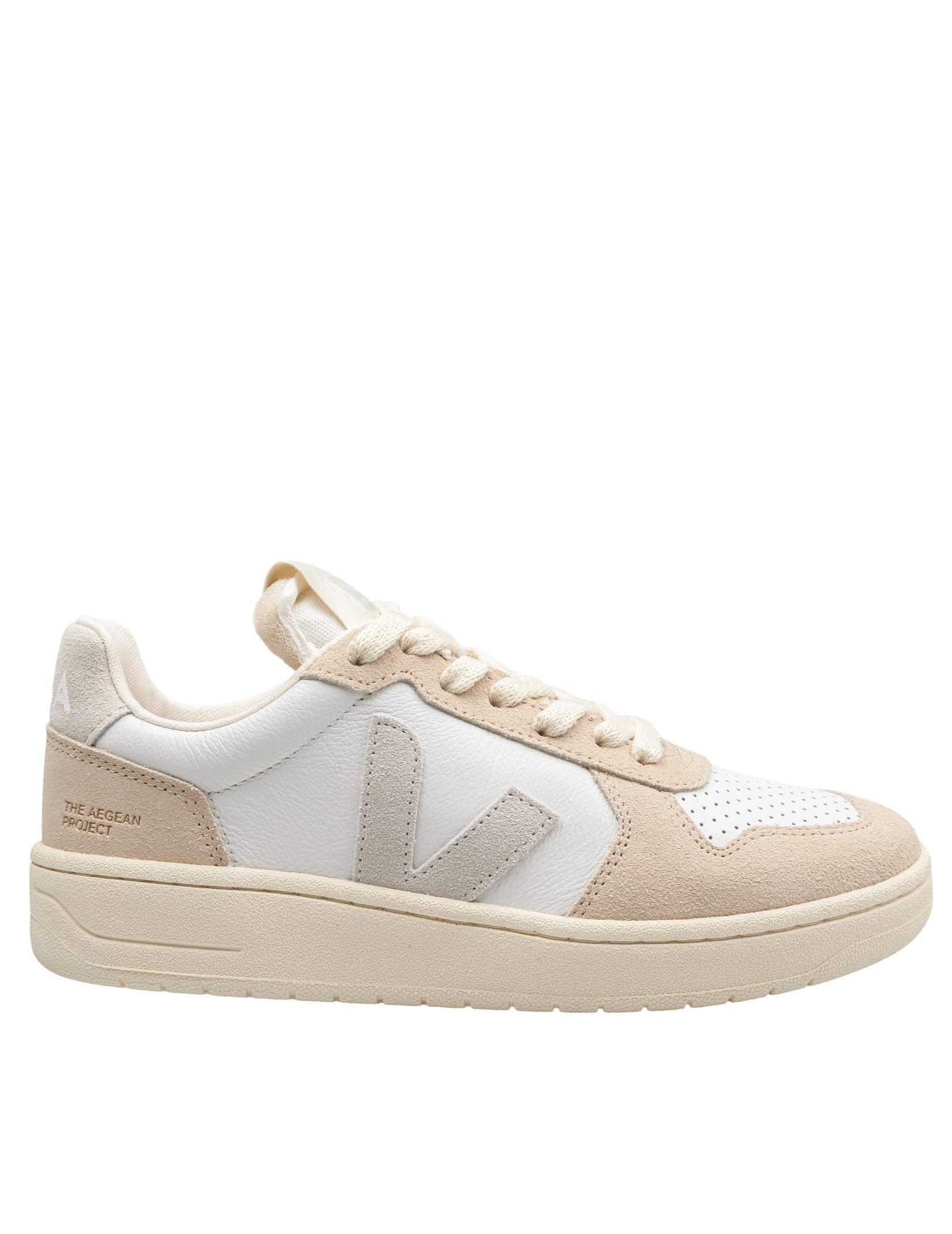 VEJA SNEAKERS V82 IN PELL E CAMOSCIO COLORE BIANCO/NATURAL