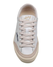 AUTRY SNEAKERS WINDSCAPE IN PELLE COLORE BIANCO E ROSA