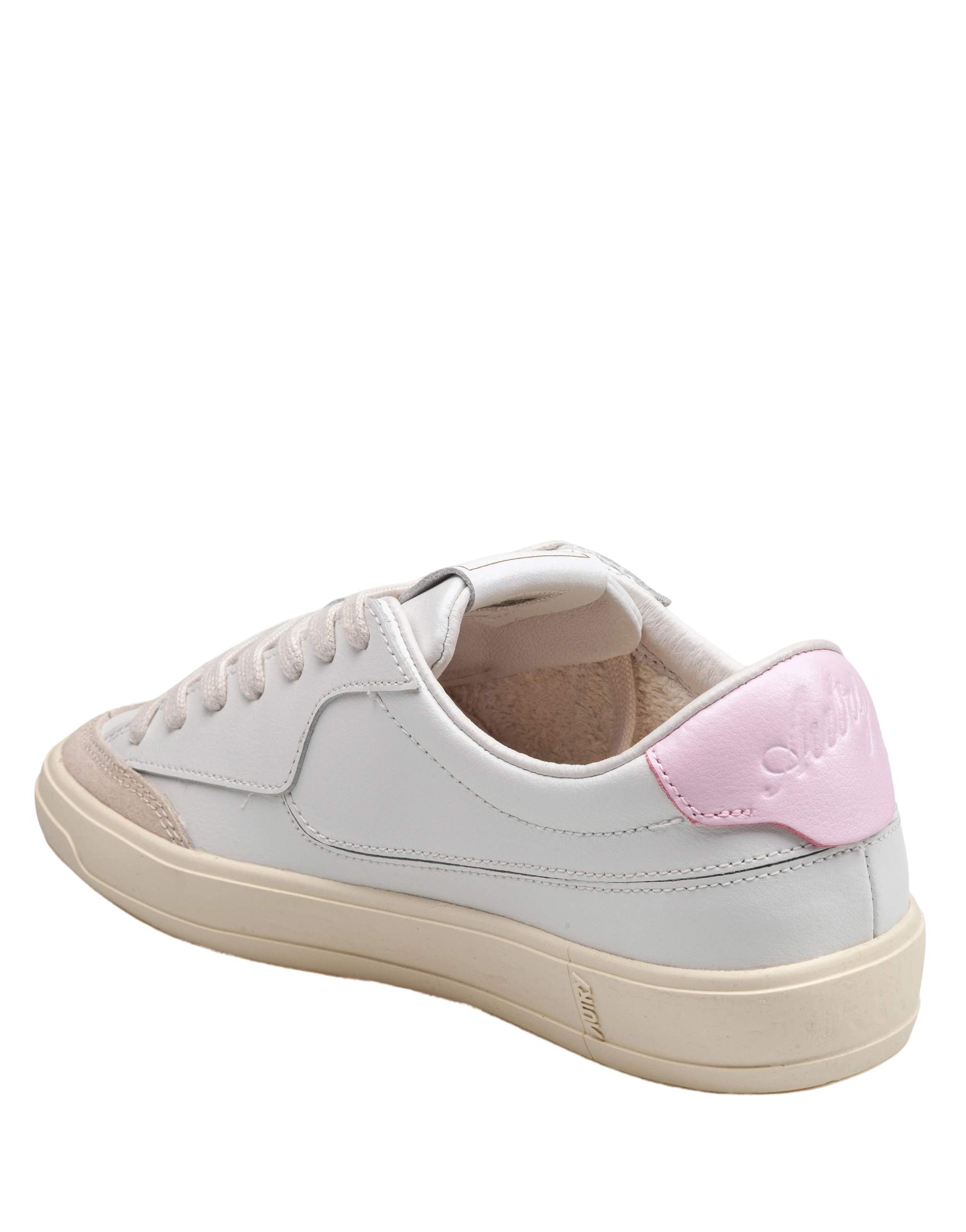 AUTRY SNEAKERS WINDSCAPE IN PELLE COLORE BIANCO E ROSA