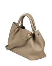 VISONA' MIA LEATHER HANDBAG, GREEN