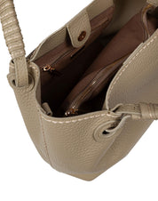 VISONA' MIA LEATHER HANDBAG, GREEN
