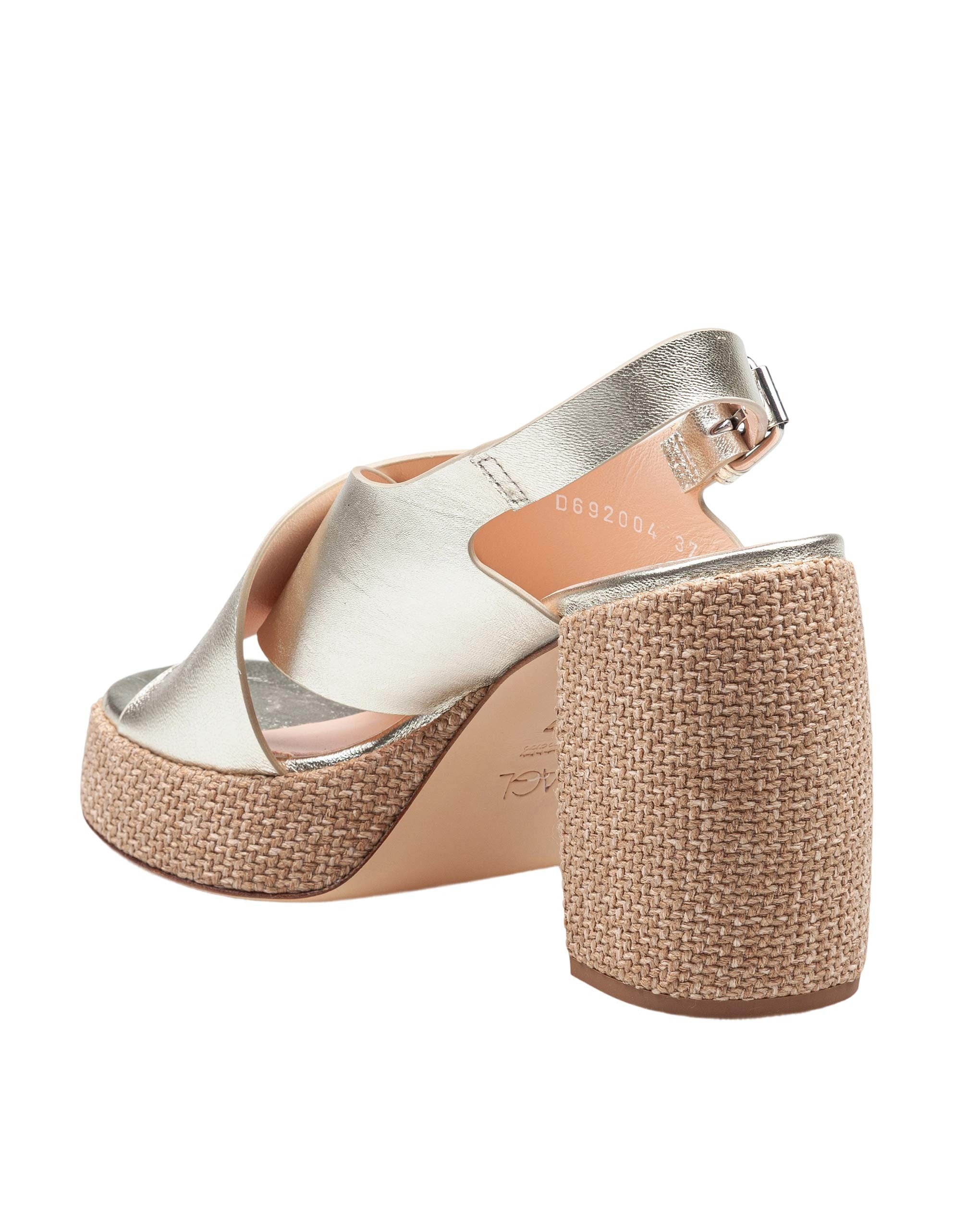 AGL CLIO PLATINUM LEATHER SANDAL