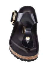 BIRKENSTOCK INFRADITO BIG BUCKLE IN PELLE COLORE NERO