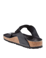 BIRKENSTOCK INFRADITO BIG BUCKLE IN PELLE COLORE NERO