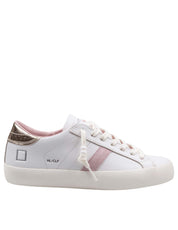 D.A.T.E. Hill Low Leather Sneakers, White/Pink