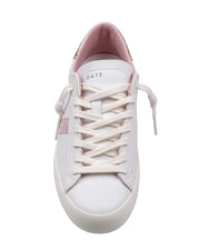 D.A.T.E. Hill Low Leather Sneakers, White/Pink