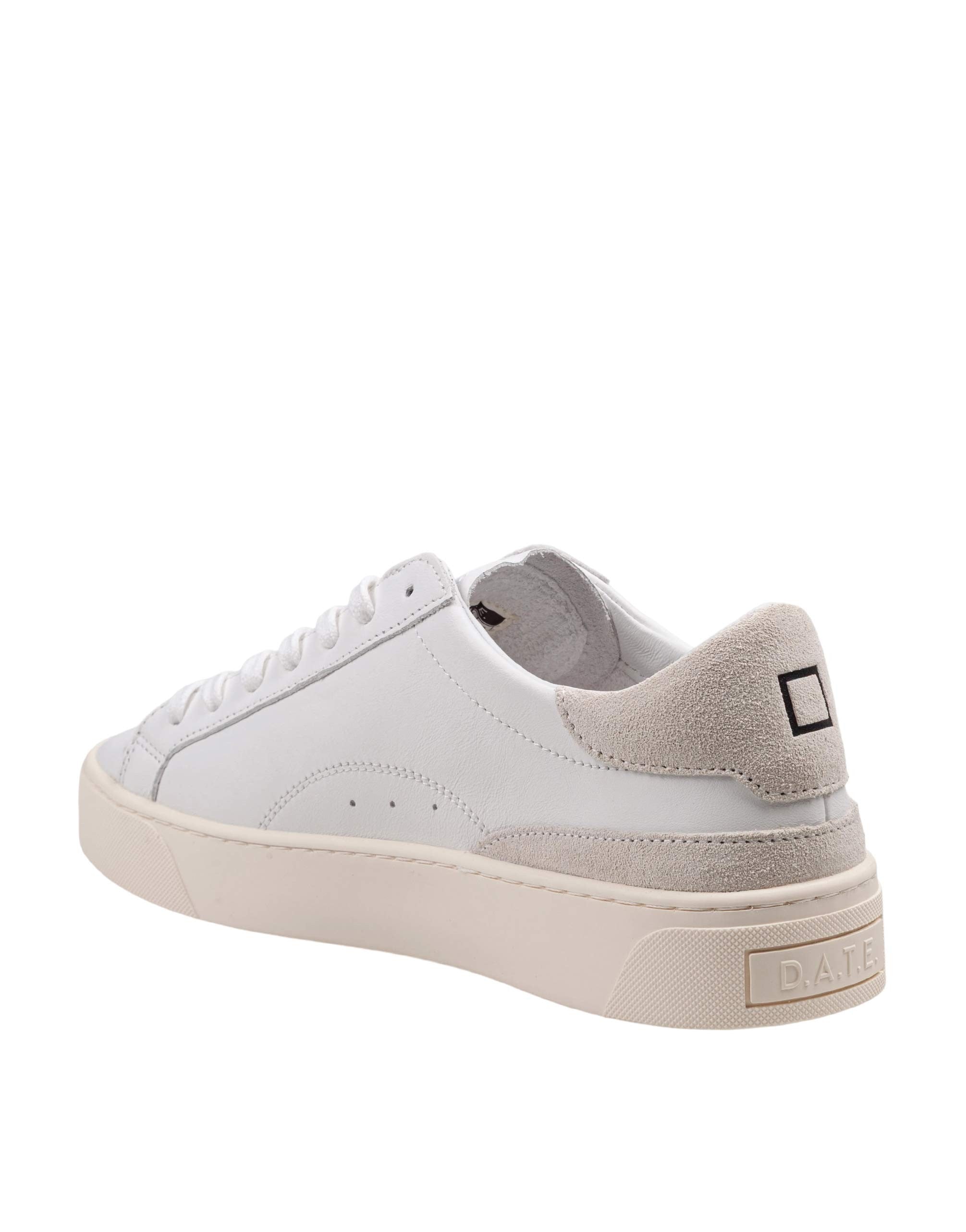 D.A.T.E. SONICA LEATHER SNEAKERS, WHITE