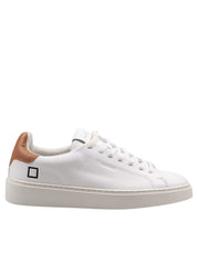 D.A.T.E. LEVANTE LEATHER SNEAKERS IN WHITE AND TAN