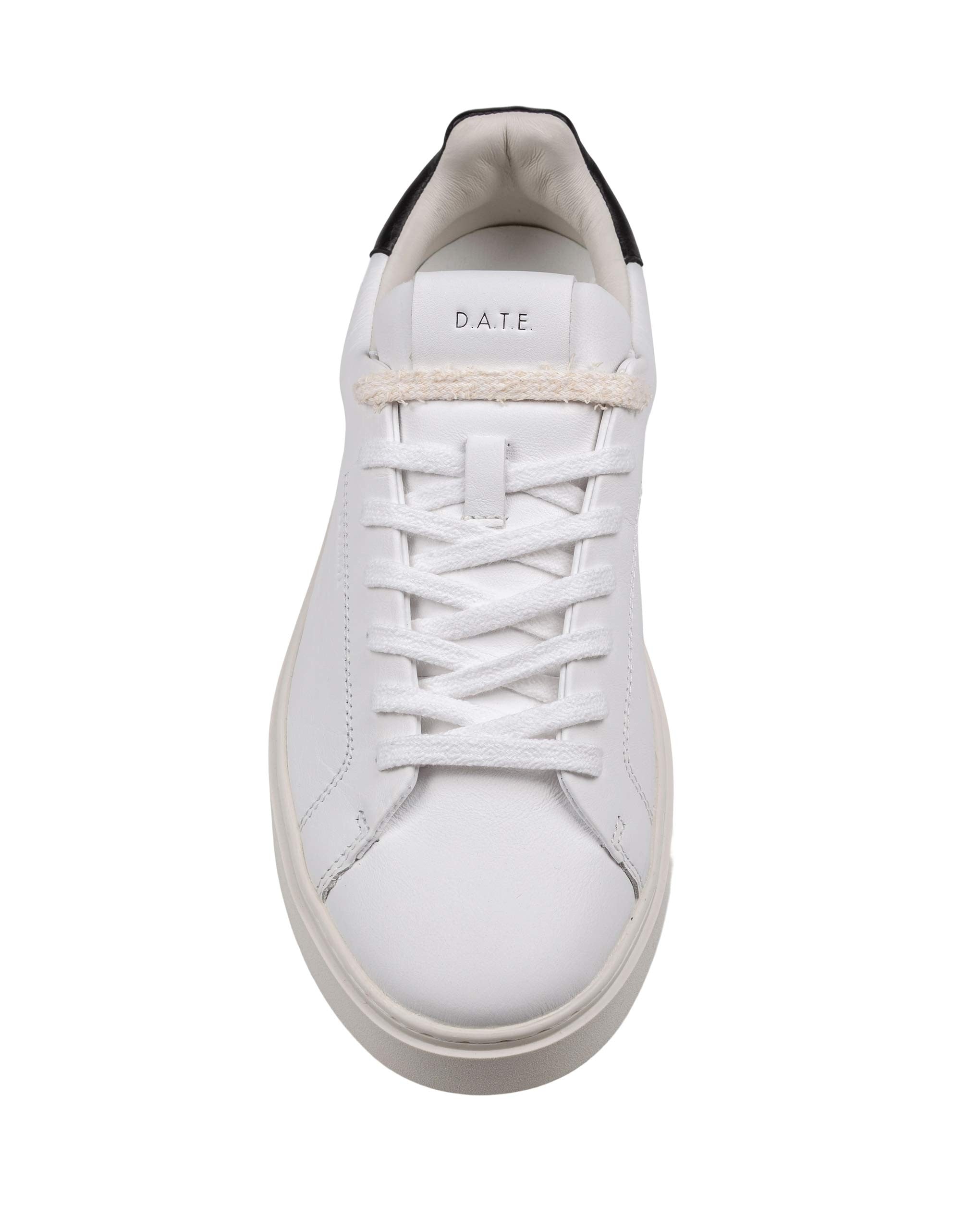 D.A.T.E SNEAKERS LEVANTE IN PELLE COLORE BIANCO E NERO