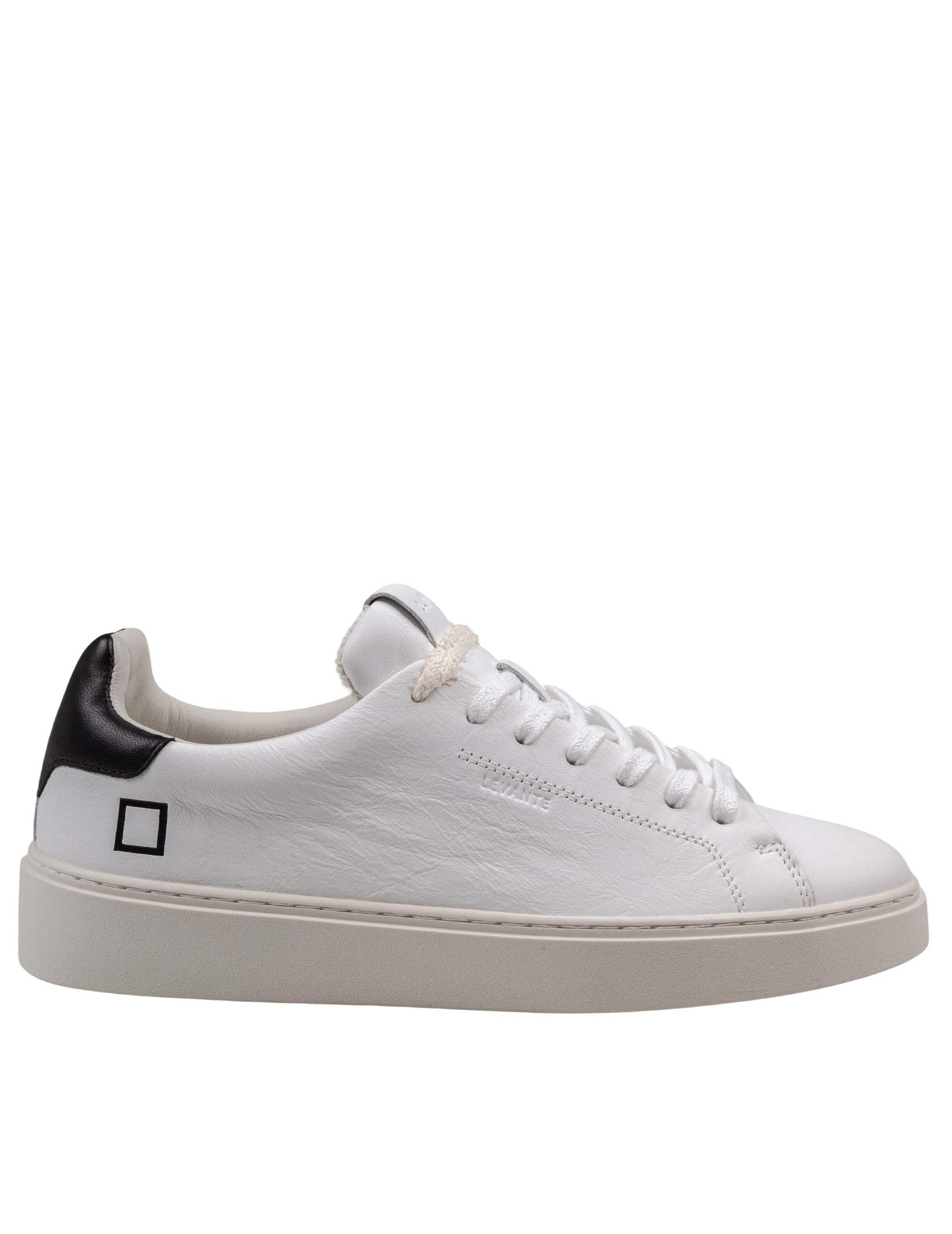 D.A.T.E SNEAKERS LEVANTE IN PELLE COLORE BIANCO E NERO