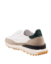 D.A.T.E. Athlete Sneakers in Nylon and Suede, White and Green