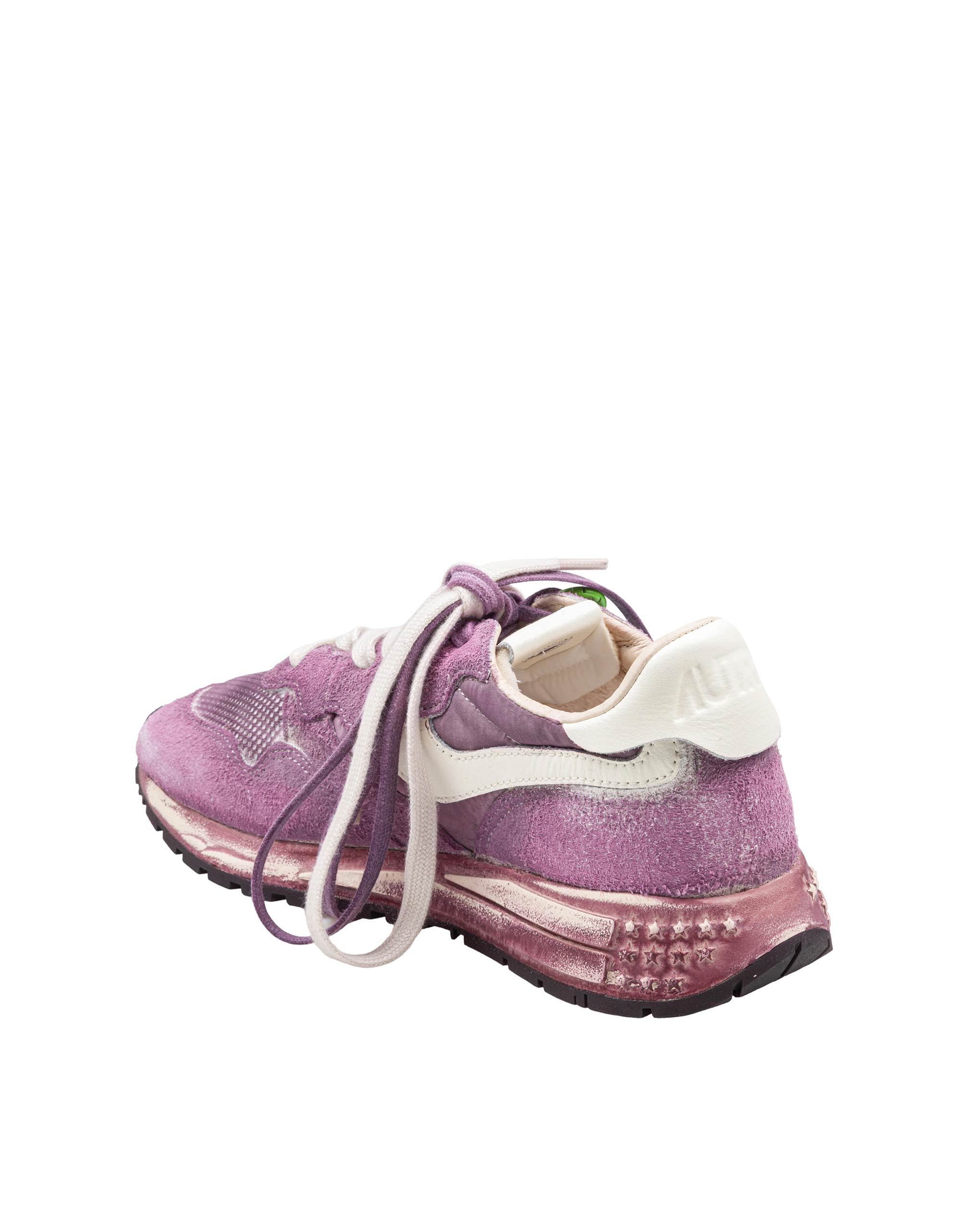 AUTRY SNEAKERS REELWIND SUPER VINTAGE IN NYLON E SUEDE COLORE VINO E BIANCO