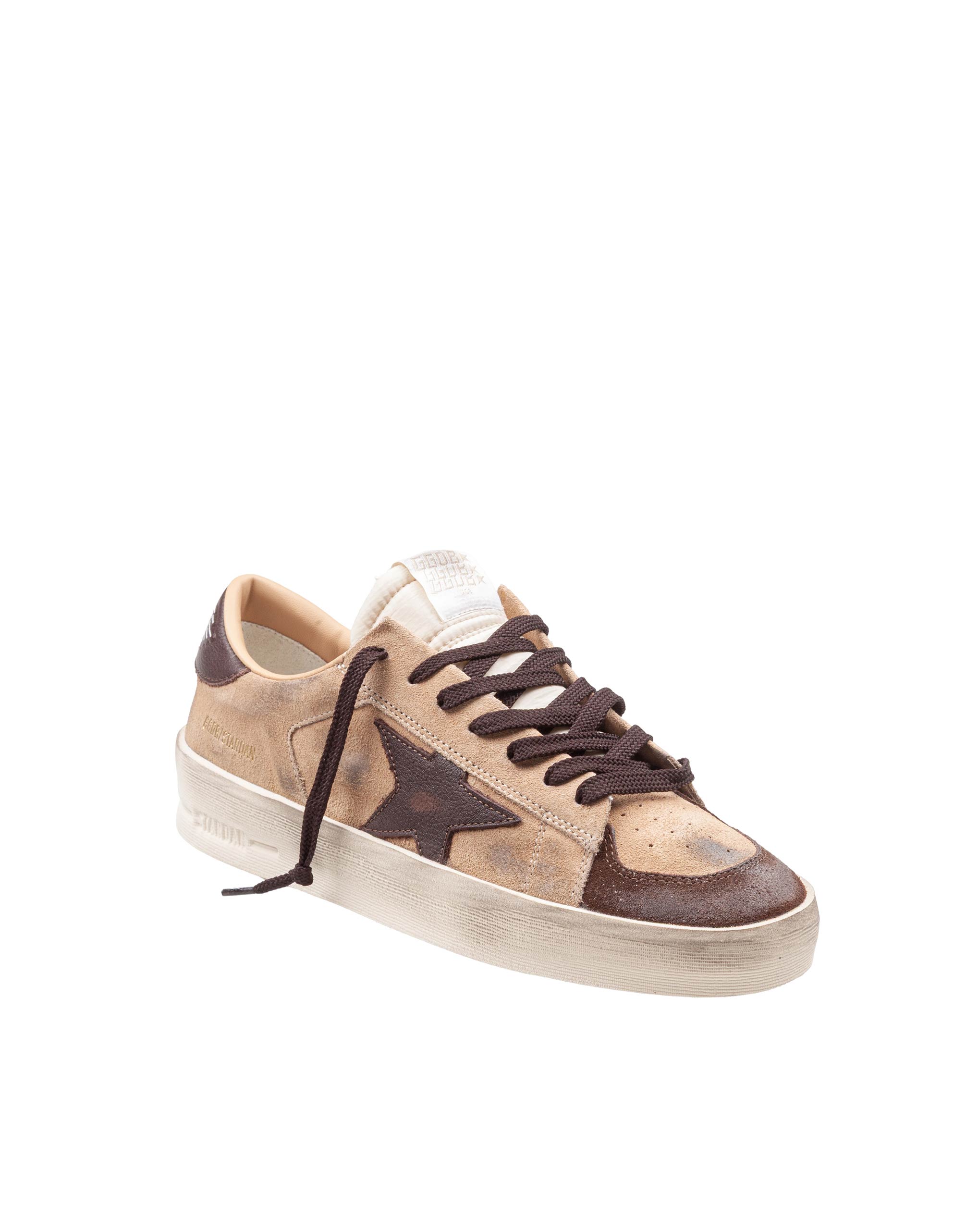 GOLDEN GOOSE SNEAKERS STARDAN COLORE BEIGE E MARRONE