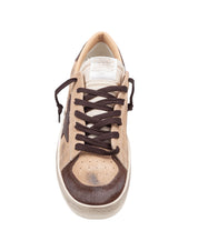 GOLDEN GOOSE SNEAKERS STARDAN COLORE BEIGE E MARRONE