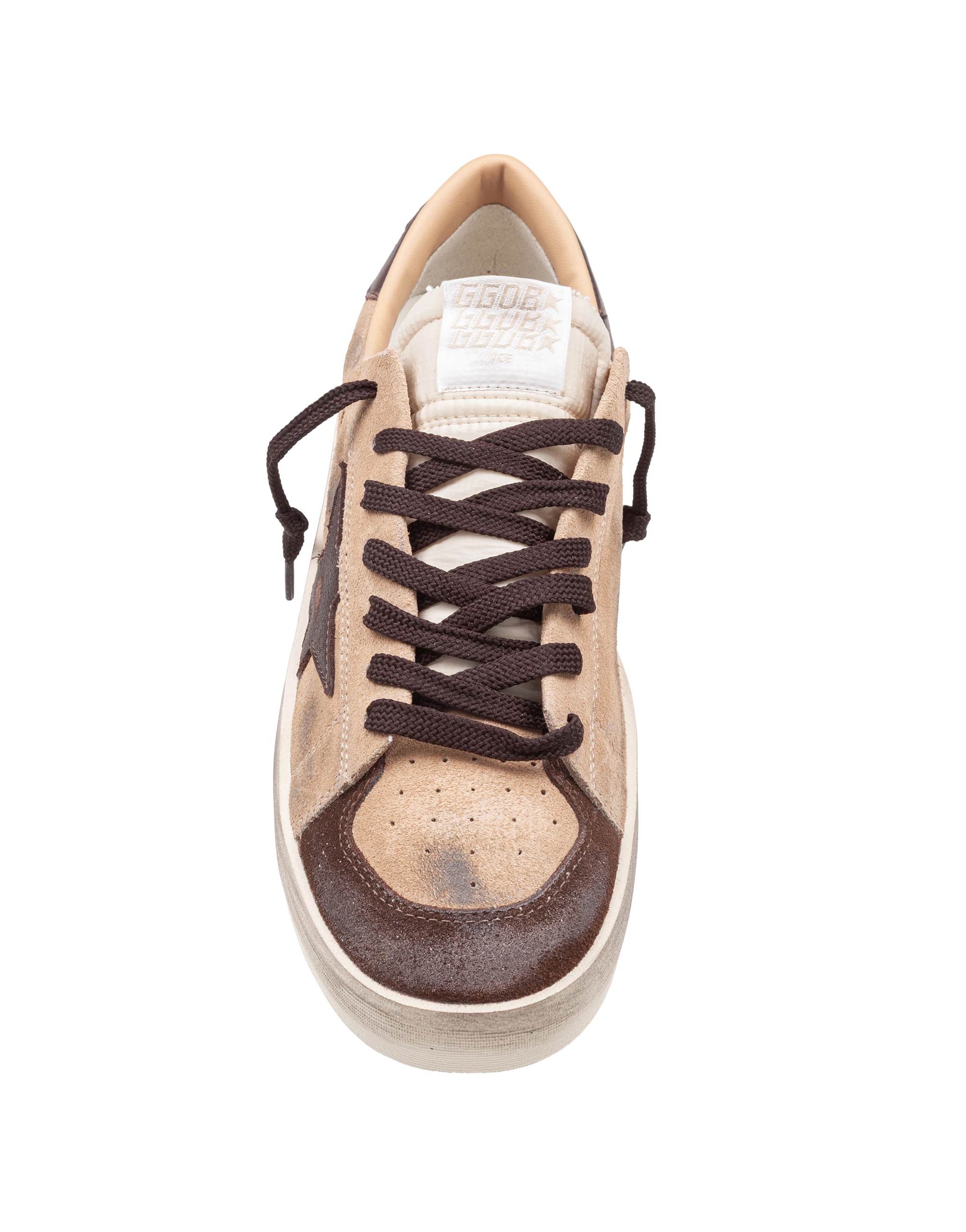 GOLDEN GOOSE SNEAKERS STARDAN COLORE BEIGE E MARRONE