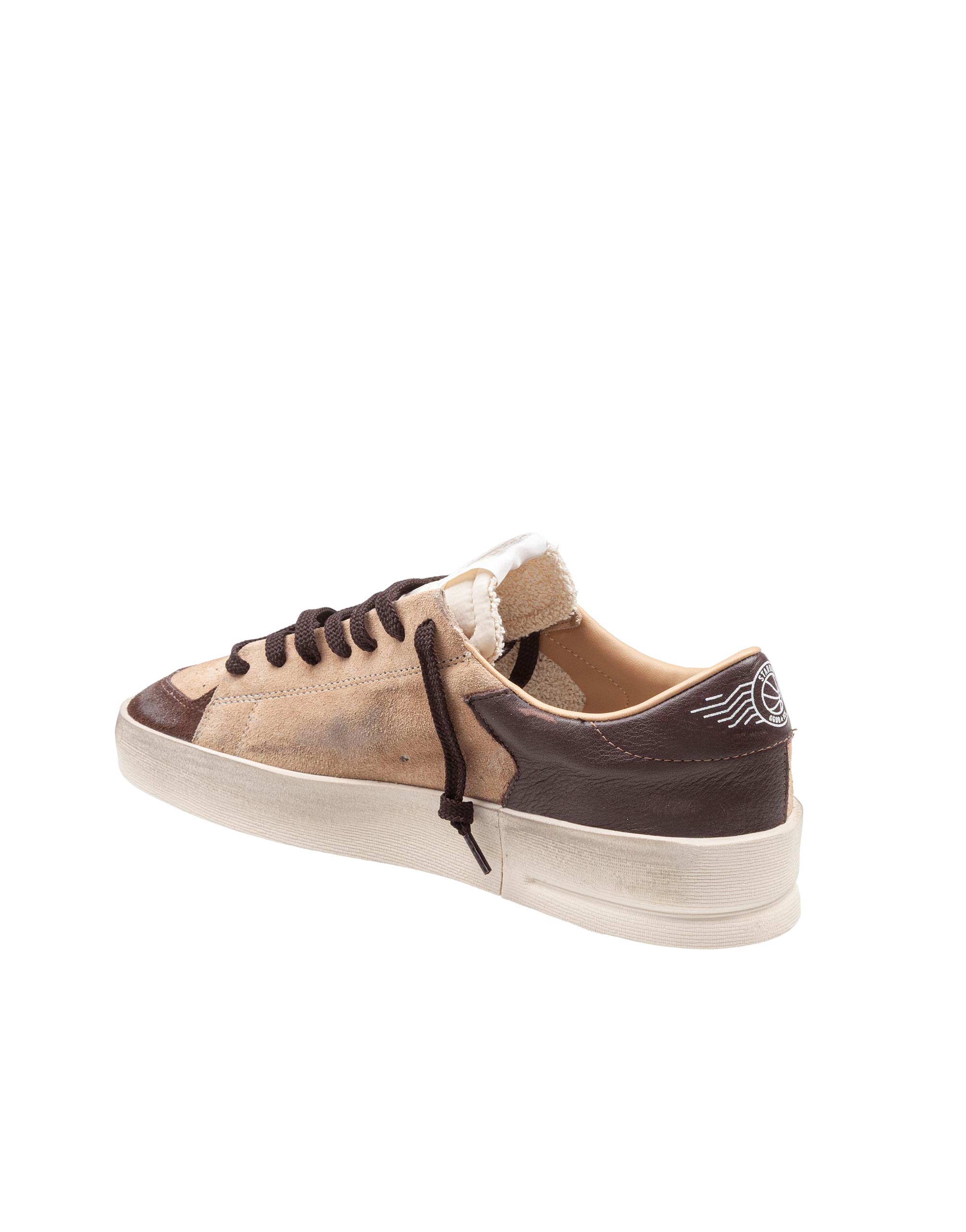 GOLDEN GOOSE SNEAKERS STARDAN COLORE BEIGE E MARRONE
