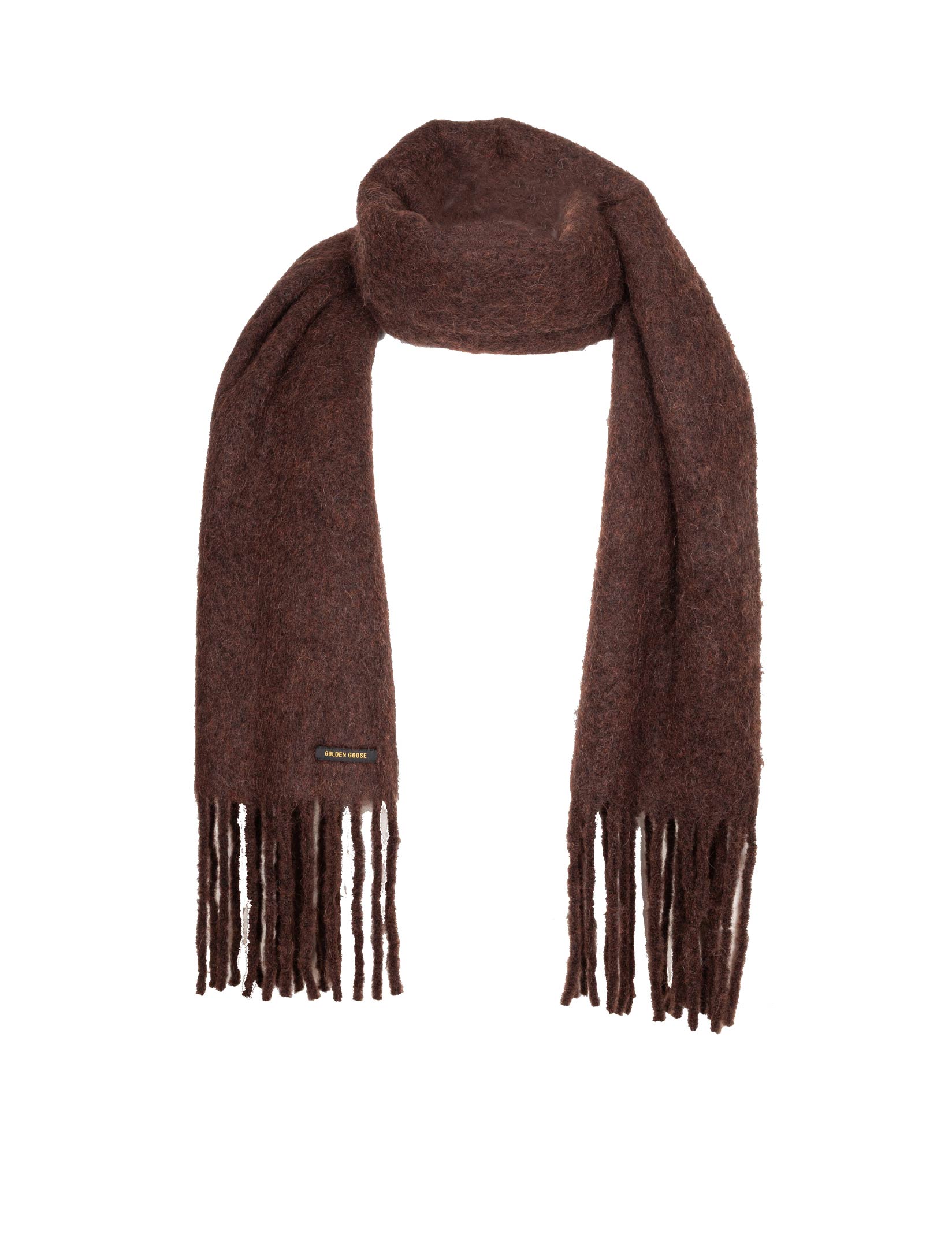 GOLDEN GOOSE SCIARPA JOUNERY COLORE MARRONE
