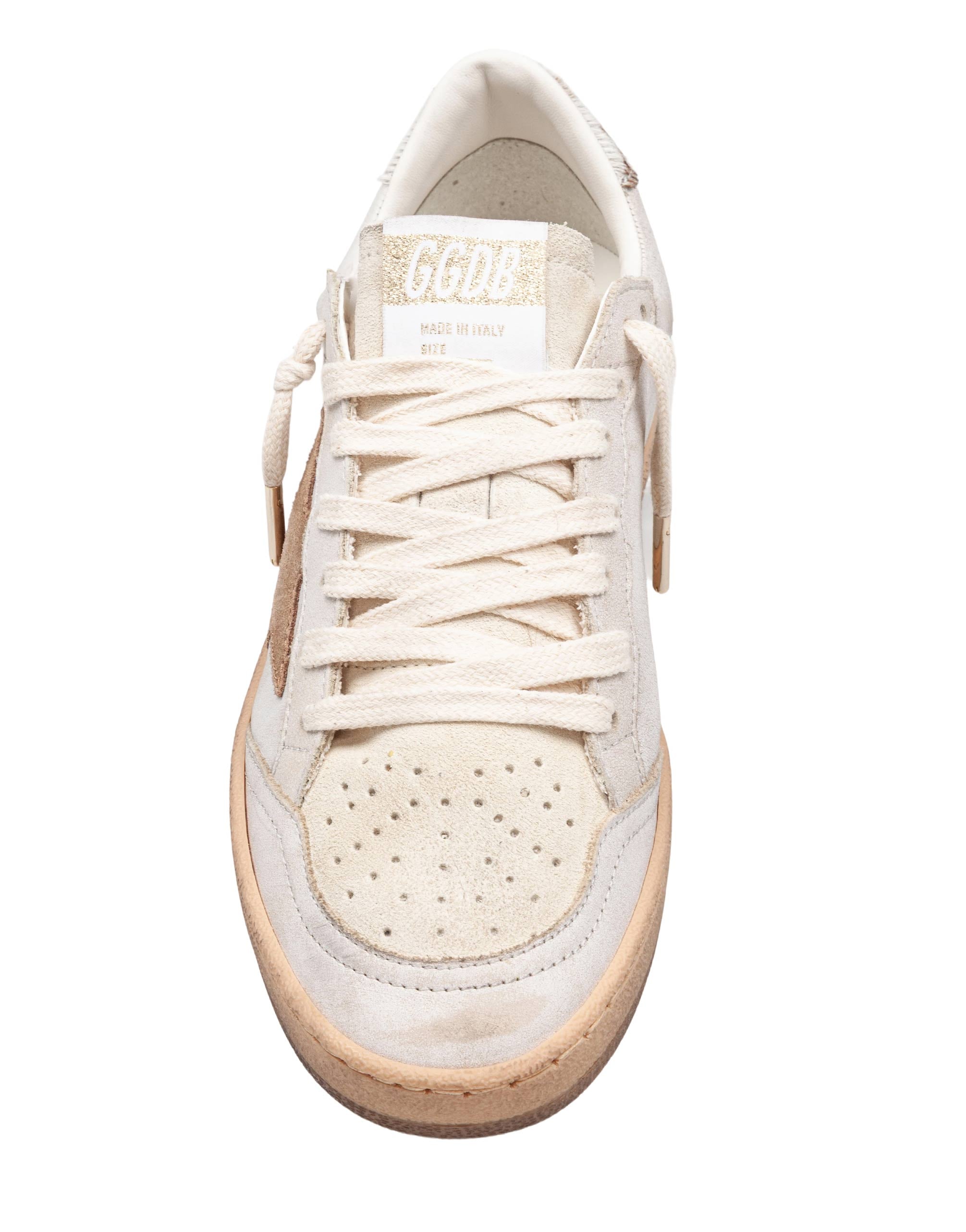 GOLDEN GOOSE SNEAKERS BALLSTAR CON TALLONE IN CAVALLINO