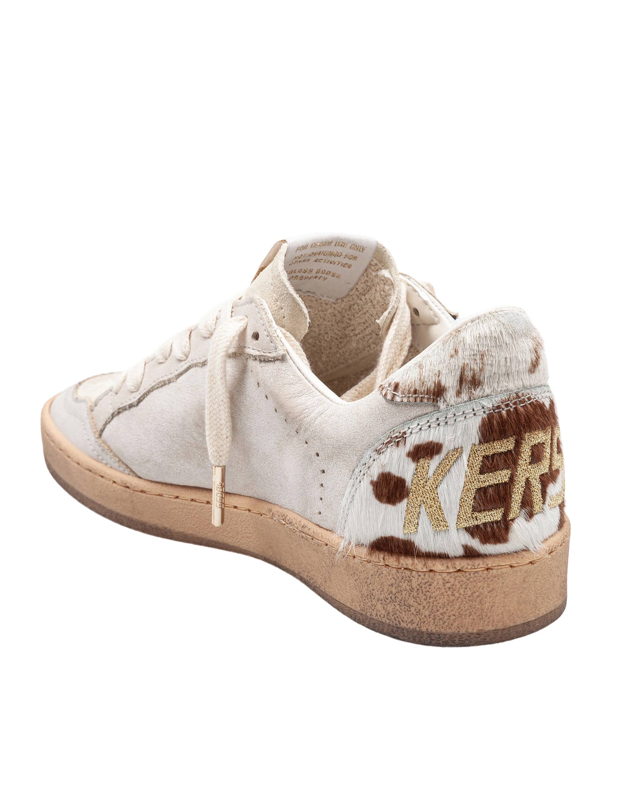 GOLDEN GOOSE SNEAKERS BALLSTAR CON TALLONE IN CAVALLINO