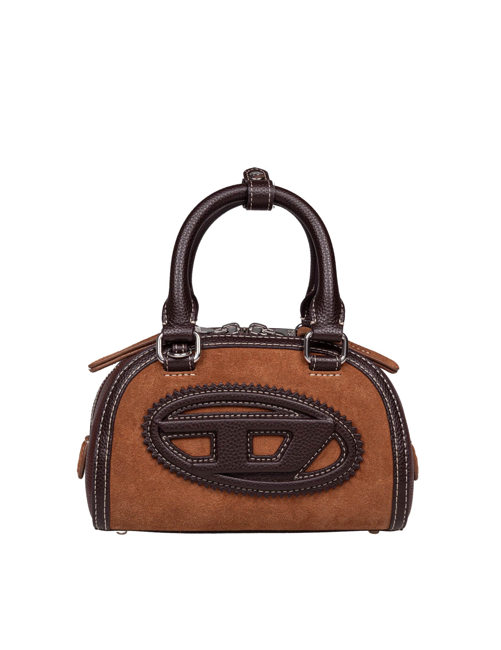 DIESEL 1DR DOME MINI CROSSBODY BAG IN CUOIO