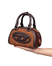 DIESEL 1DR DOME MINI CROSSBODY BAG IN CUOIO