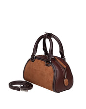 DIESEL 1DR DOME MINI CROSSBODY BAG IN CUOIO