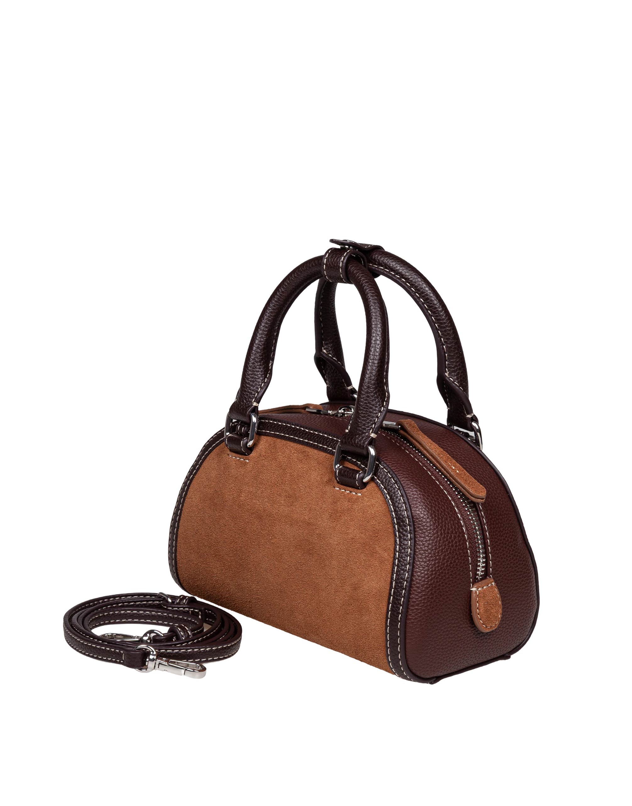 DIESEL 1DR DOME MINI CROSSBODY BAG IN CUOIO