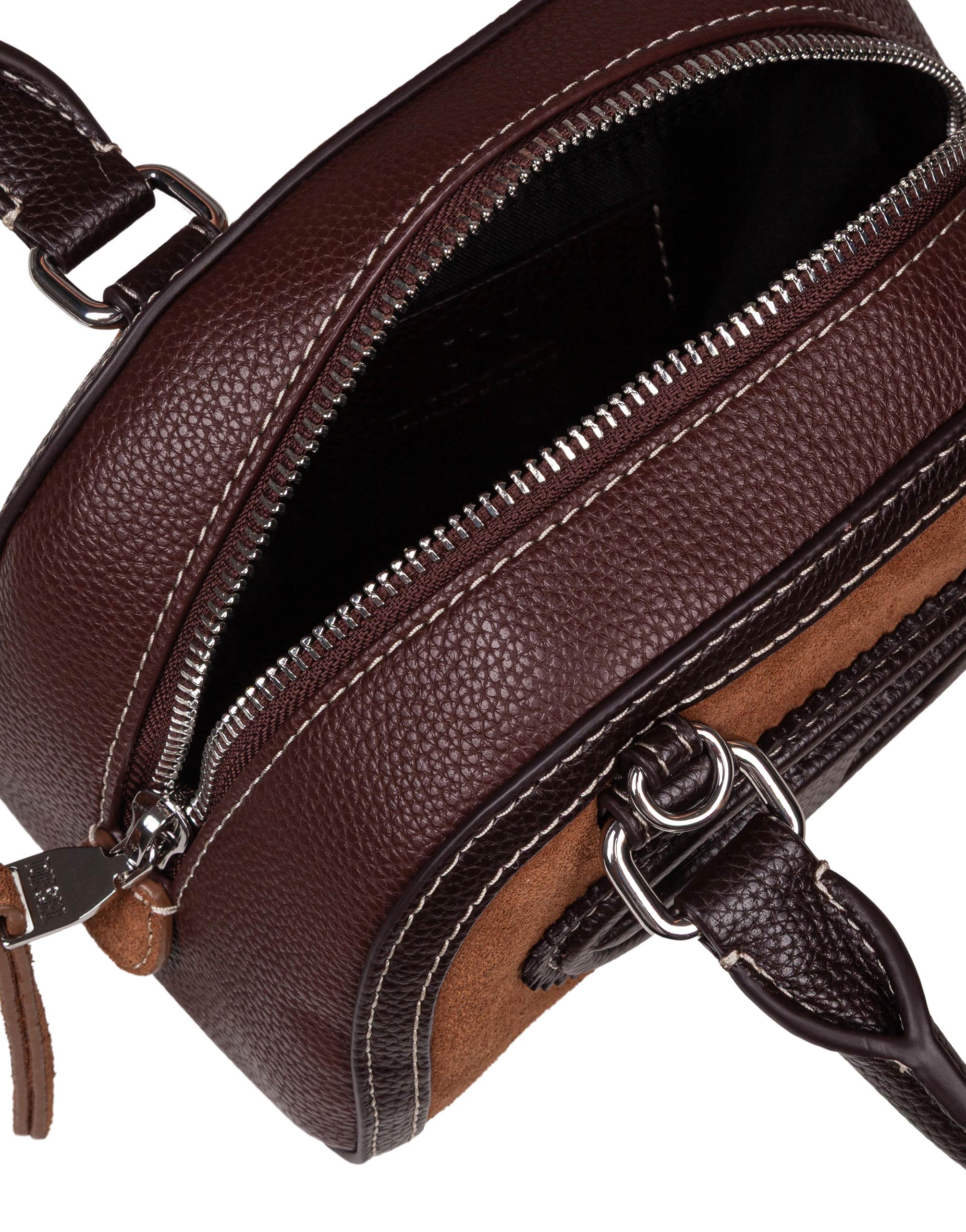 DIESEL 1DR DOME MINI CROSSBODY BAG IN CUOIO