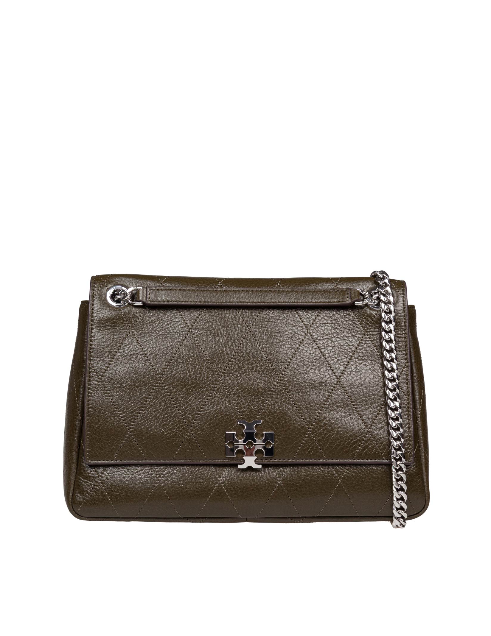 TORY BURCH BORSA A SPALLA CHARLIE QUILTED IN PELLE VERDE