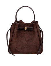 TORY BURCH BORSA SECCHIELLO ROMY SUEDE COCOA