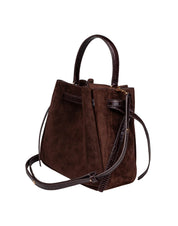 TORY BURCH BORSA SECCHIELLO ROMY SUEDE COCOA