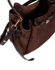 TORY BURCH BORSA SECCHIELLO ROMY SUEDE COCOA