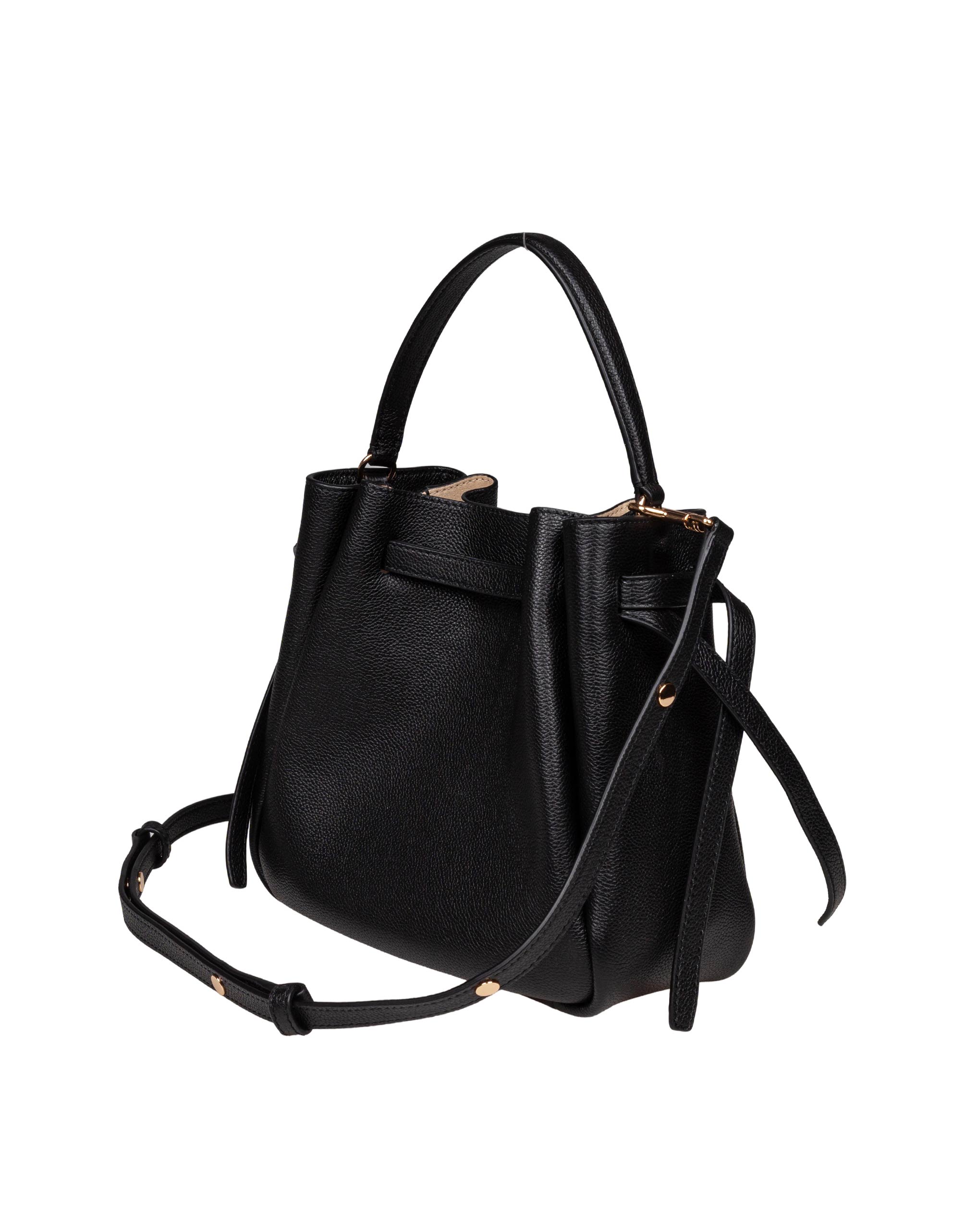 TORY BURCH BORSA SECCHIELLO ROMY IN PELLE NERA