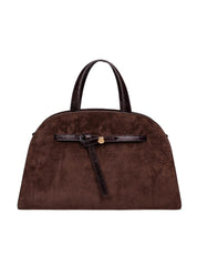 TORY BURCH ROMY SUEDE BAULETTO IN SUEDE  COCOA