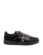 PREMIATA CLAY SNEAKERS IN PELLE E CAMOSCIO COLORE NERO