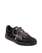 PREMIATA CLAY SNEAKERS IN PELLE E CAMOSCIO COLORE NERO