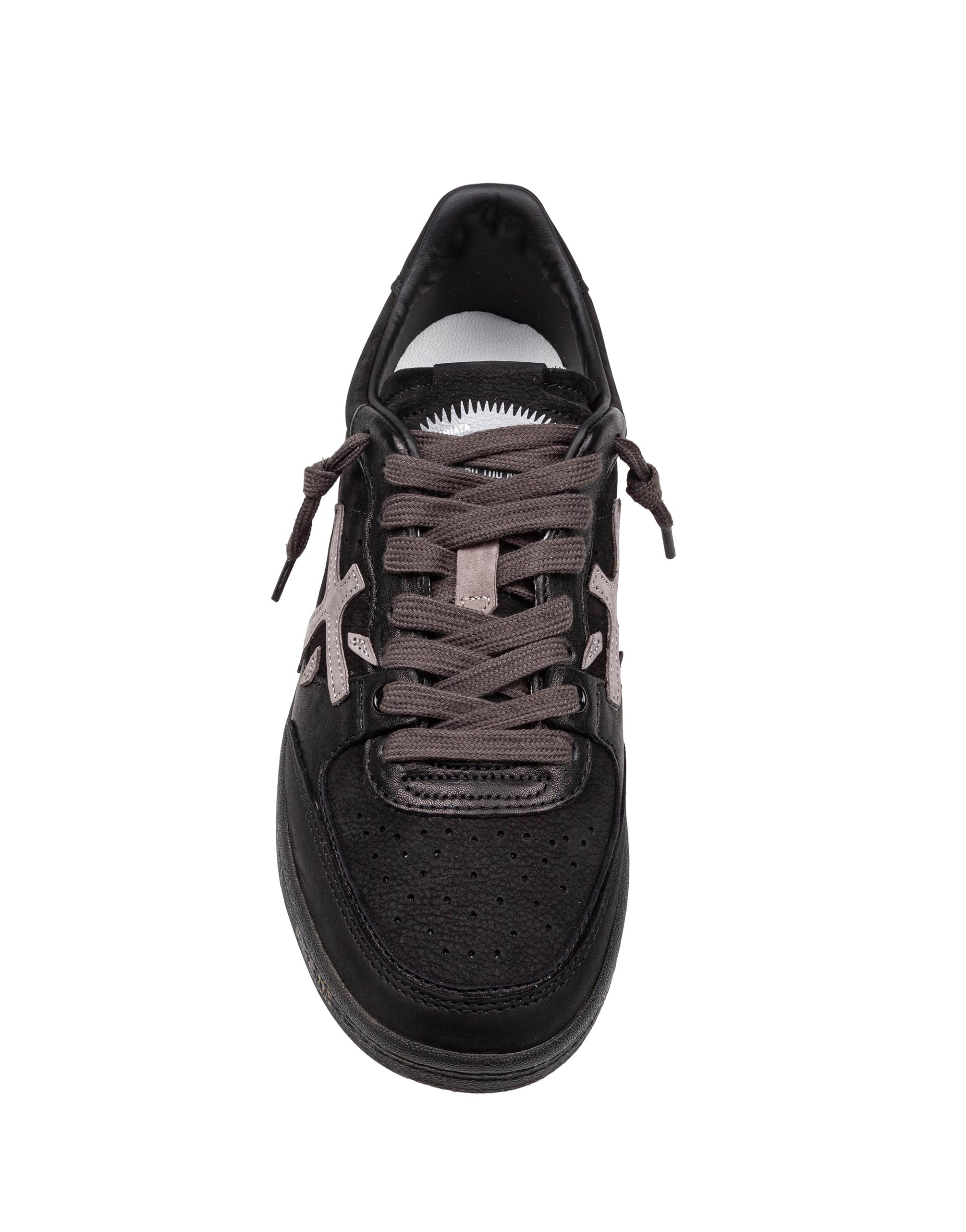 PREMIATA CLAY SNEAKERS IN PELLE E CAMOSCIO COLORE NERO