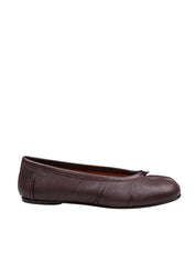 MAISON MARGIELA BROWN LEATHER TABI BALLERINA