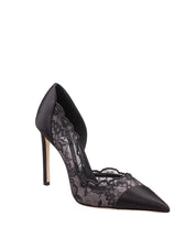 JIMMY CHOO DECOLLETE' BRIGITTE IN PIZZO E MESH COLORE NERO
