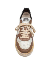 AUTRY SNEAKERS SUPER VINTAGE WHITE BROWN AND BLACK