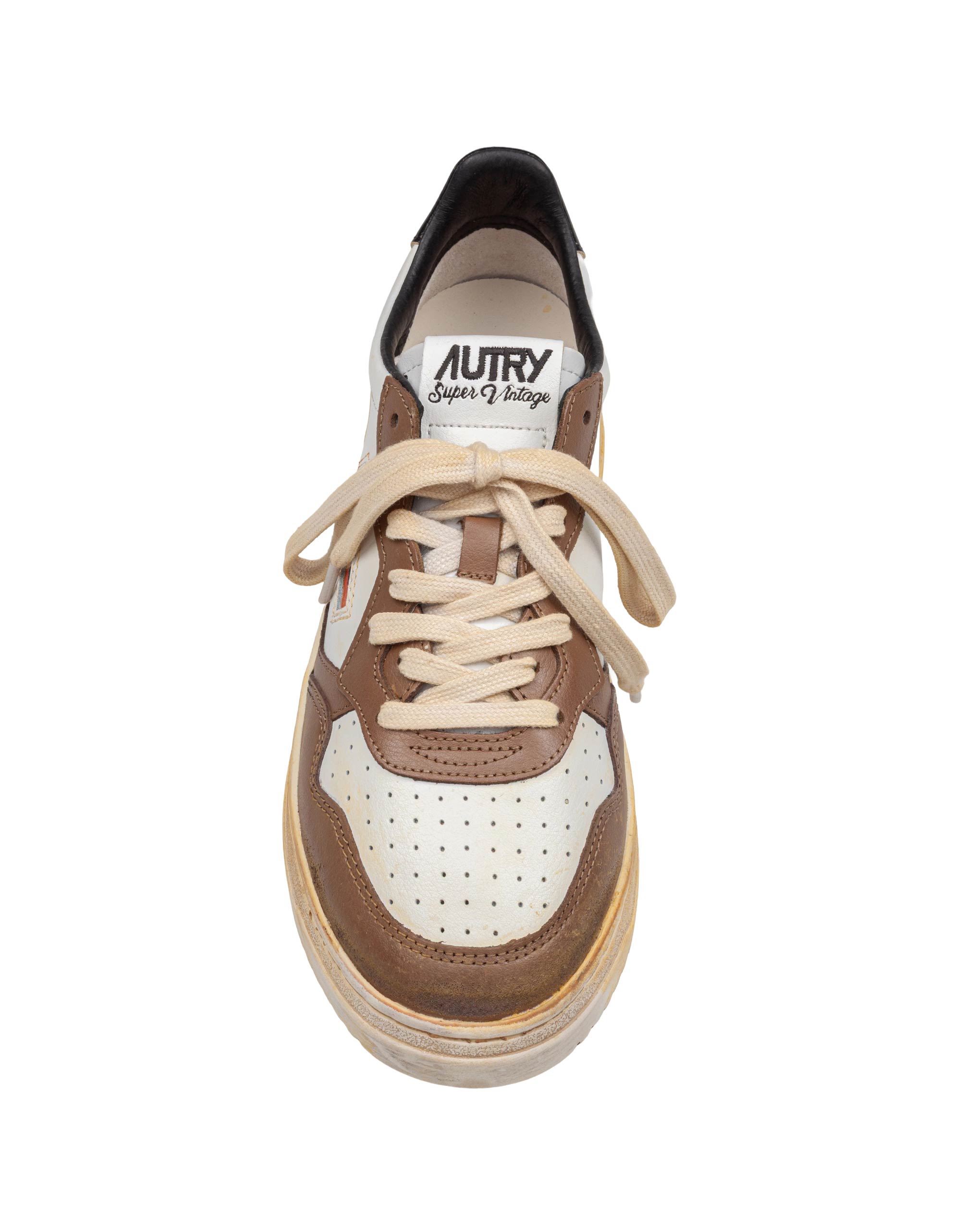 AUTRY SNEAKERS SUPER VINTAGE WHITE BROWN AND BLACK