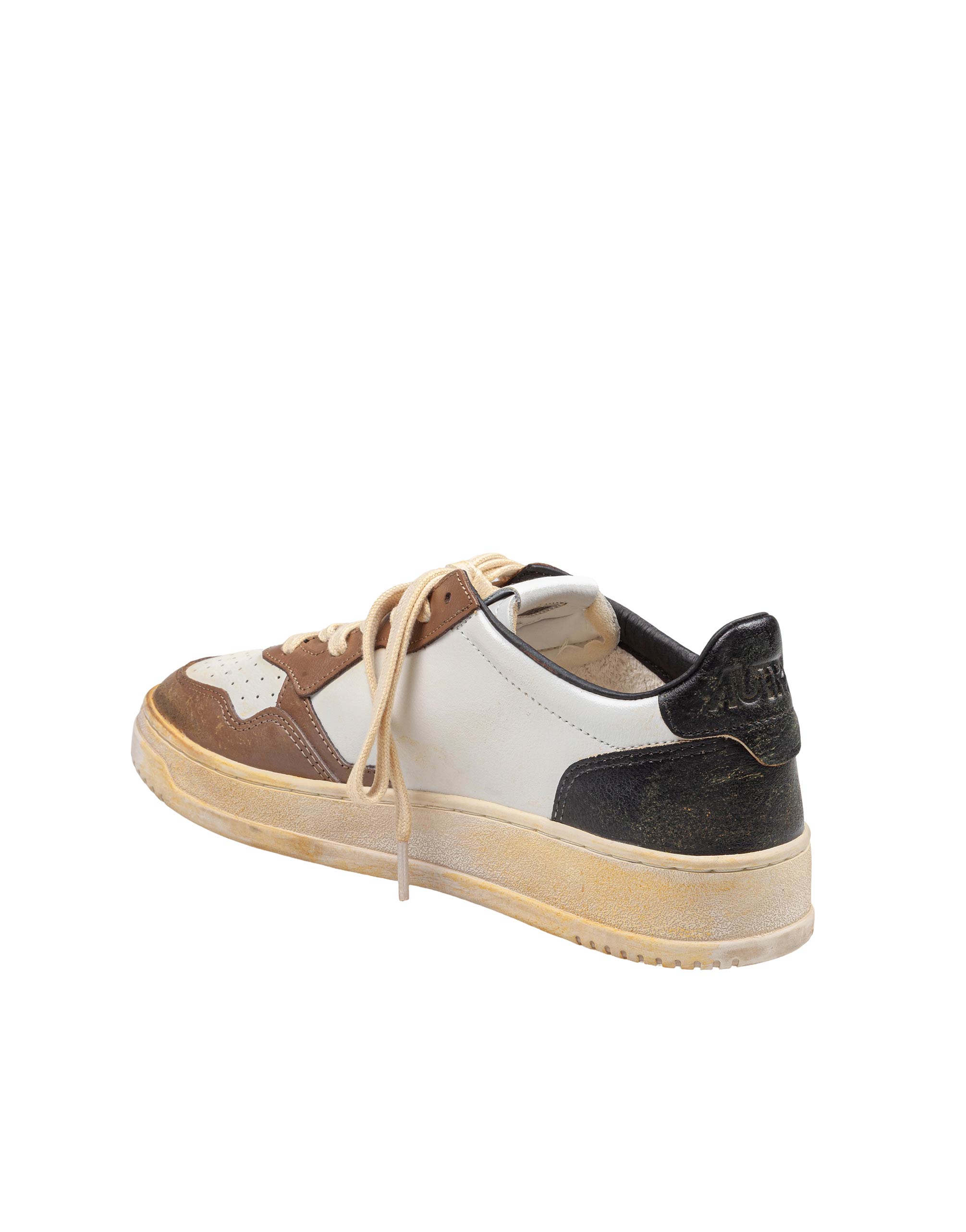 AUTRY SNEAKERS SUPER VINTAGE WHITE BROWN AND BLACK