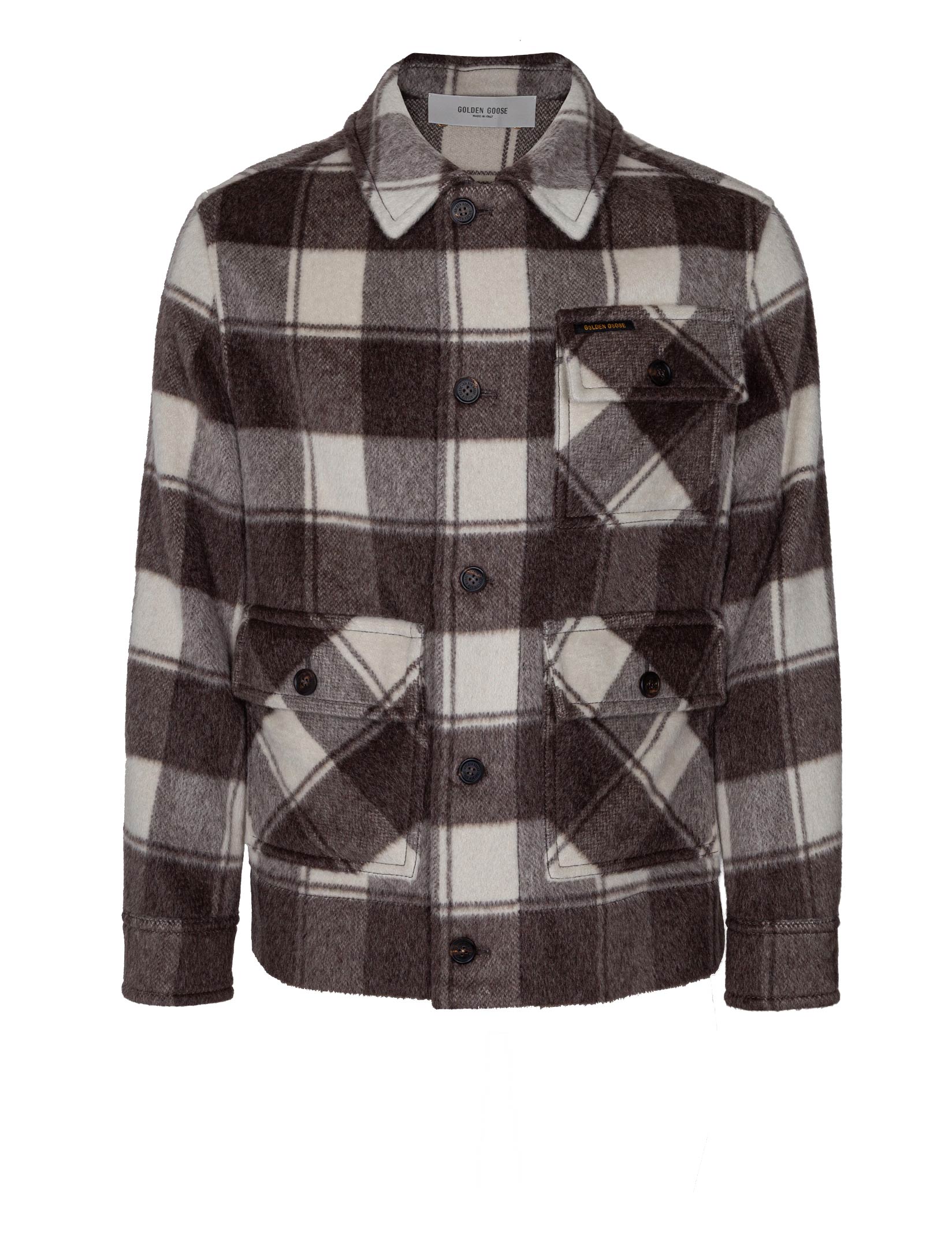 GOLDEN GOOSE JACKET JOURNEY A QUADRI MULTICOLOR
