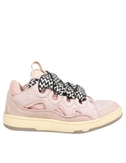 LANVIN CURB SNEAKERS IN PINK LEATHER