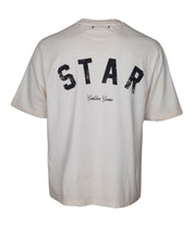 GOLDEN GOOSE T-SHIRT STAR COLORE BIANCO